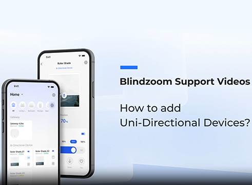 How to add Uni-direction RF device into Blindzoom App