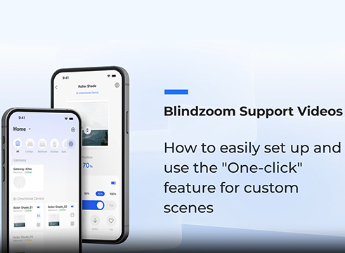 One Click Control function in Blindzoom App
