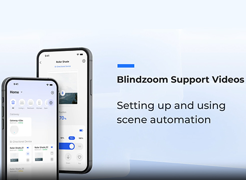 Scene automation function in Blindzoom App